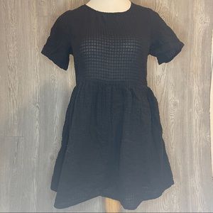 ASOS Black Gauze cotton babydoll dress size 8